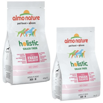 ALMO NATURE Holistic Grain Free XS/S Lachs und Kartoffeln 2 kg.