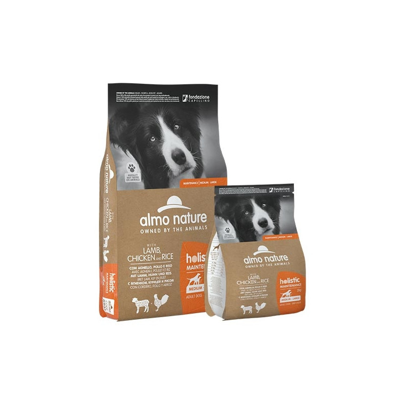 ALMO NATURE Holistic Maintenance Adult Medium & Large con Agnello, Pollo e Riso 2 kg. - 