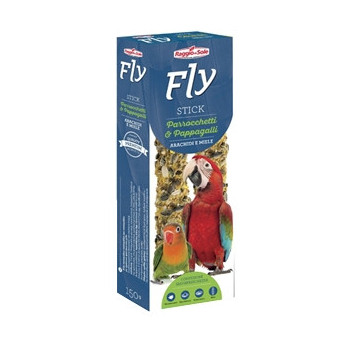 RAGGIO DI SOLE Fly Stick per Parrocchetti & Pappagalli Arachidi e Miele 150 gr. - 