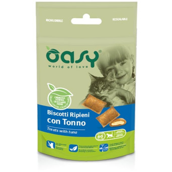 Oasy - Snack Biscotti Ripieni per Gatto con Tonno 60 gr. - 