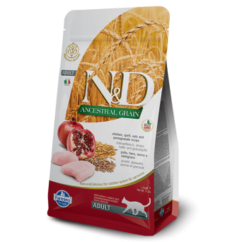 Farmina n & d low grain cat spelled oats chicken pomegranate 5 kg