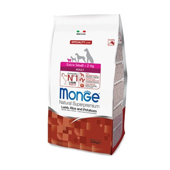 MONGE Natural Superpremium Extra Small Adult Agnello, Riso 800 gr.