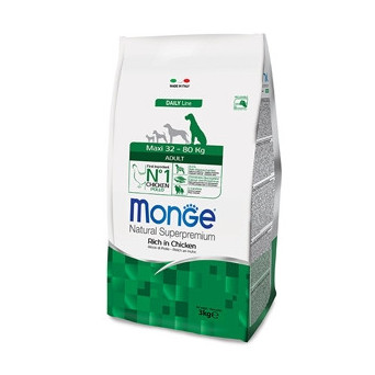 MONGE Natural Superpremium Maxi Adult Reich an Huhn 12 kg.