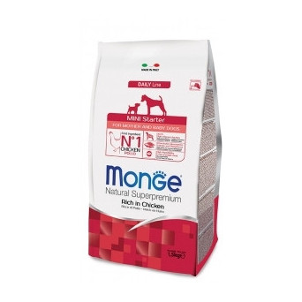 MONGE Natural Superpremium Mini Starter Reich an Huhn 1,5 kg.