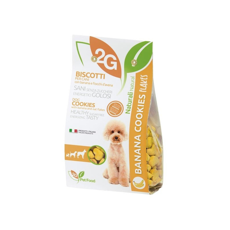 2G PET FOOD GUIDOLIN GIANNI Cookies con Banana e Fiocchi d'Avena 350 gr. - 