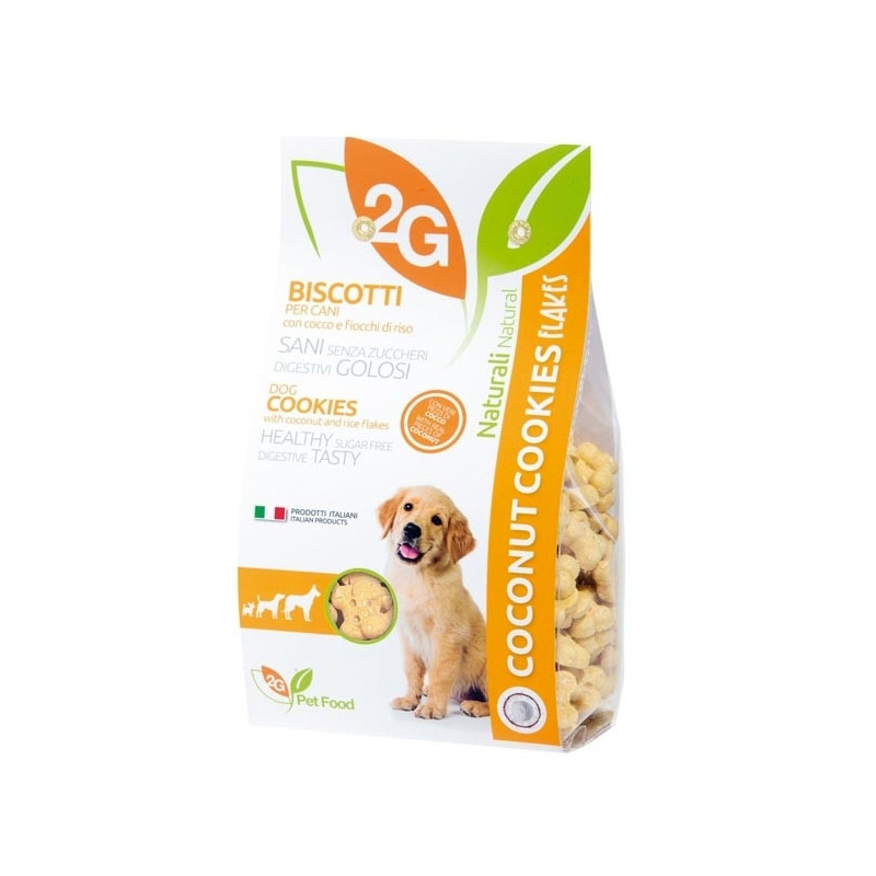 2G PET FOOD GUIDOLIN GIANNI Cookies con Cocco e Fiocchi di Riso 350 gr. - 