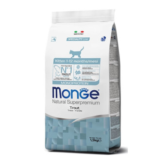 MONGE Natural Superpremium Kitten con Trota 400 gr. - 