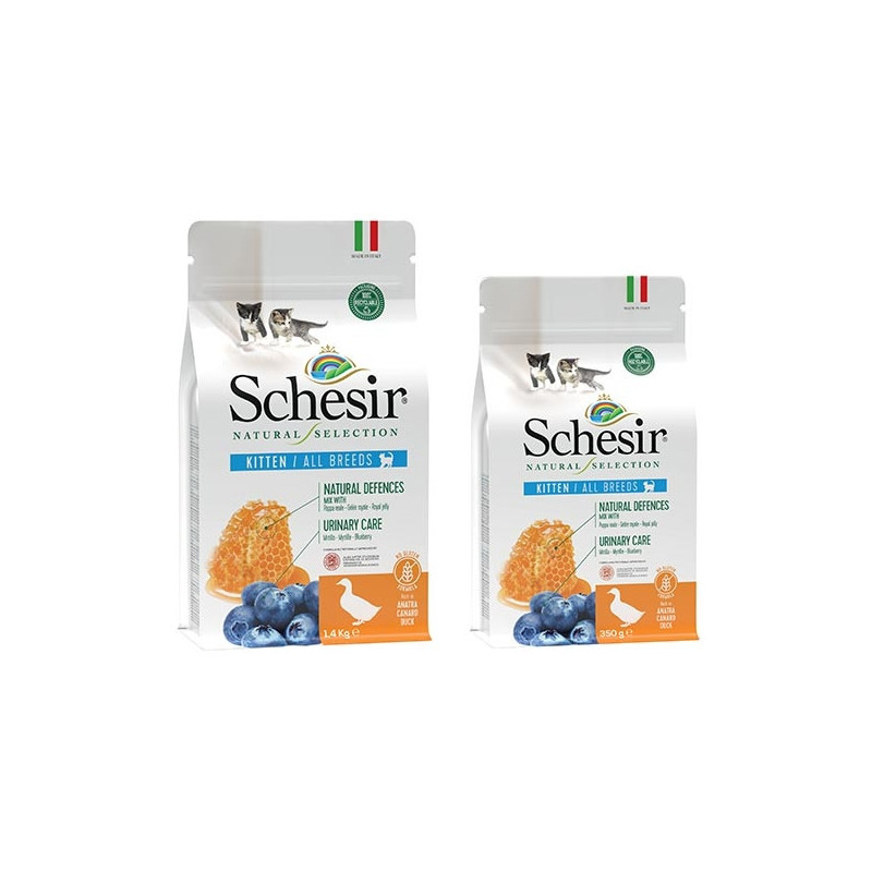 SCHESIR Natural Selection Kitten All Breeds con Anatra 350 gr. - 