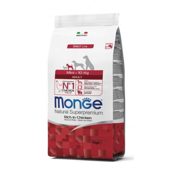 MONGE Natural Superpremium Mini Adult Ricco di Pollo 3 kg - 