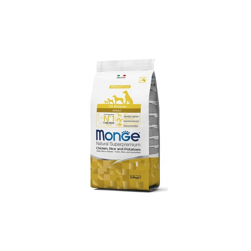 MONGE cane adult all breeds pollo riso e patate 12 kg - 