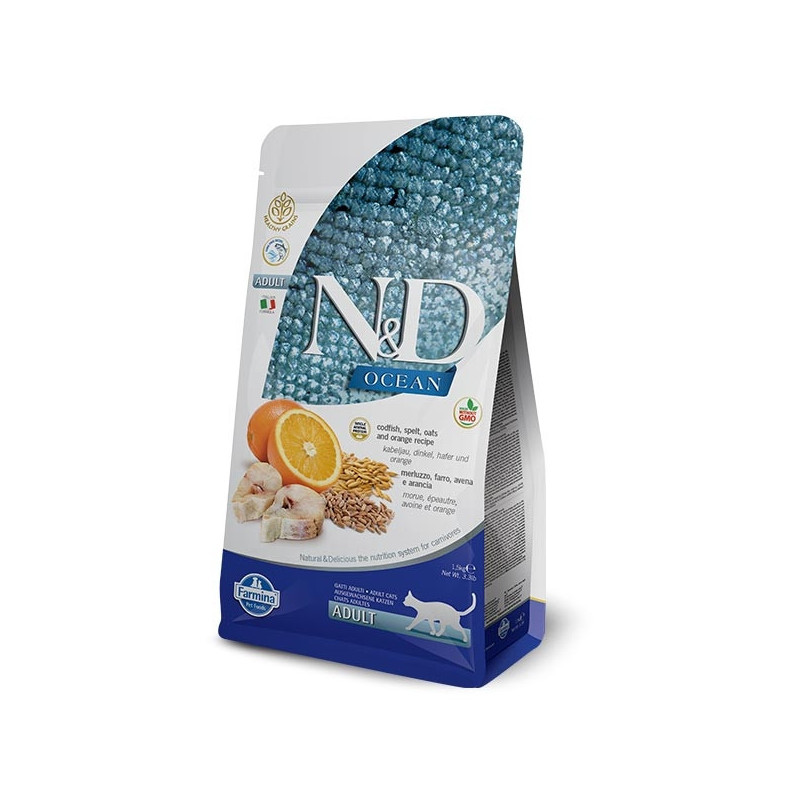 FARMINA N&D Ocean con Merluzzo, Farro, Avena e Arancia 300 gr. - 