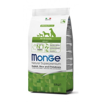 MONGE cane adult all breeds coniglio riso e patate 12 kg