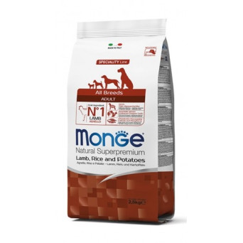 MONGE cane adult all breeds agnello riso e patate 12 kg - 