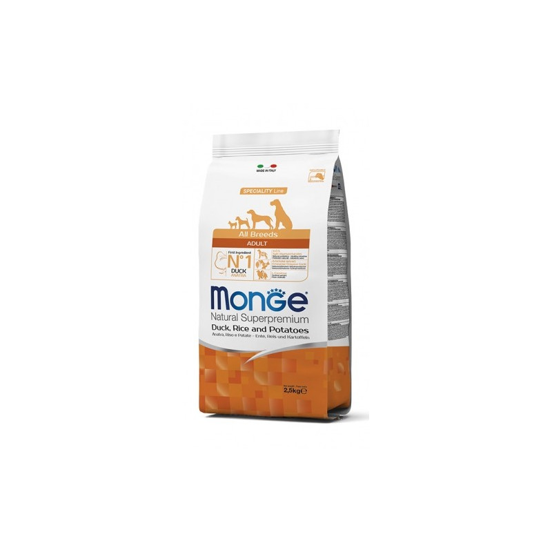 MONGE cane all breeds anatra riso e patate 12 kg - 