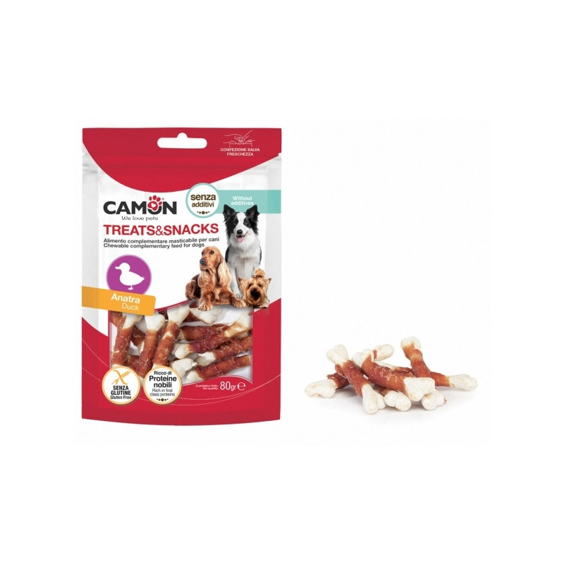 CAMON Snack Ossicini Masticabili con Anatra 80 gr. - 