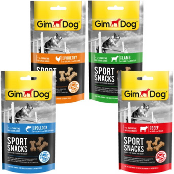 GIMBORN ITALIA GimDog Sport Snacks Ossicini con  Merluzzo Nero e L-Carnitina Grain Free 60 gr. - 