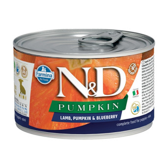 FARMINA N&D PUMPKIN Mini Puppy con Agnello, Zucca e Mirtillo 140 gr. - 