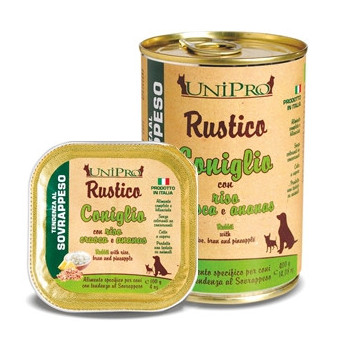 UNIPRO Rustico Coniglio con Riso, Crusca e Ananas 100 gr. - 