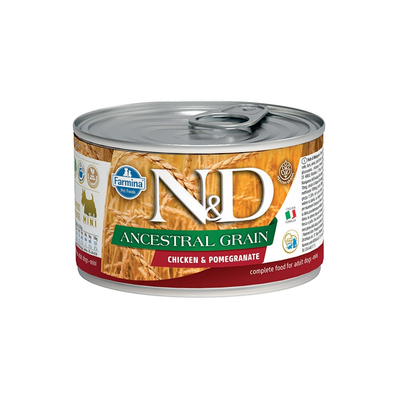 FARMINA N&D ANCESTRAL GRAIN Mini Pollo e Melograno 140 gr. - 