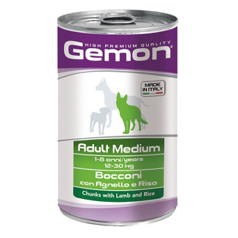 GEMON Adult Medium Bocconi con Agnello e Riso 1,25 kg. - 