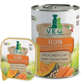 MARPET Vegan Dog con Zucca, Carota e Ceci 150 gr. - 