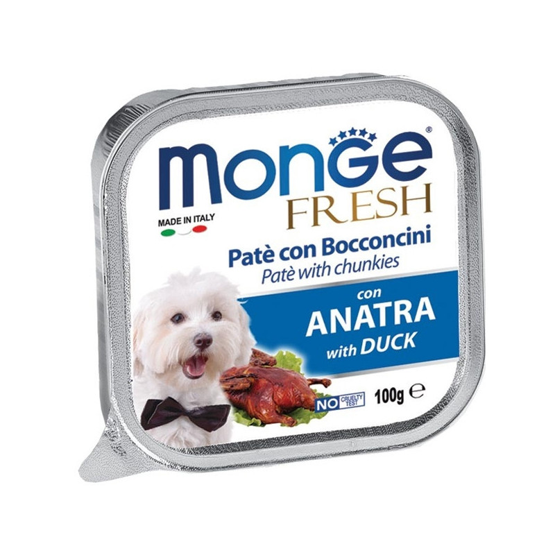 MONGE Fresh Paté e Bocconcini con Anatra 100 gr. - 